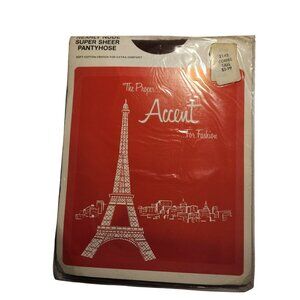 Super Sheer Pantyhose Soft Cotton Crotch Size Average 115-135 Lbs accent